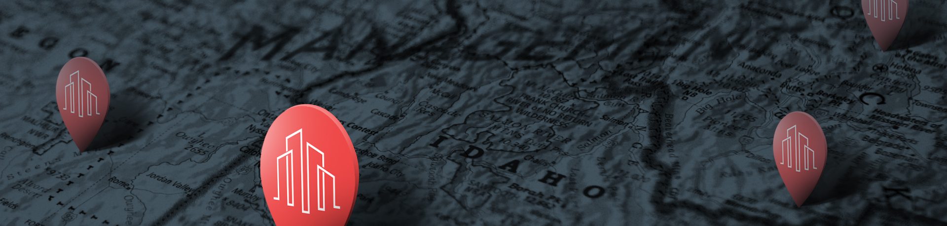 map and pins
